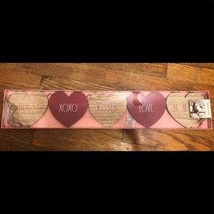Rae Dunn Woden hearts